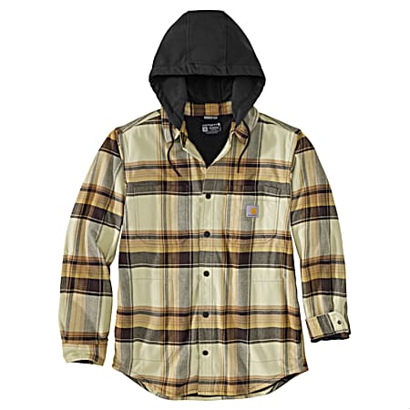 Men's Rugged Flex Hooded Flannel Shirt Jacket