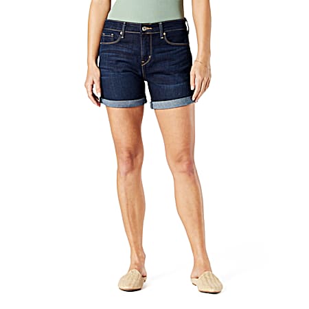 Women's Stormy Sky Mid-Rise Cuffed Shorts