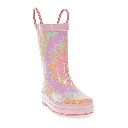 Kids' Pink Multi Tye Dye Dream Rain Boots
