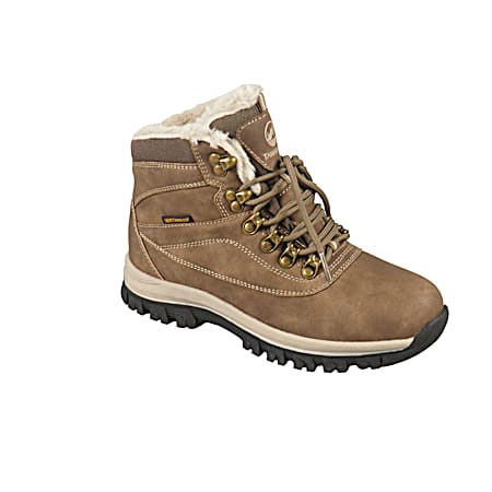 Women's Brown Lace Weather Boots