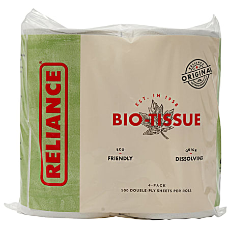 Bio-Tissue Toilet Tissue Rolls - 4 Pk