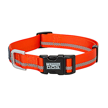 Reflective Snap-N-Go Orange Adjustable Nylon Dog Collar
