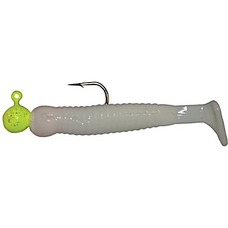 Whip'r Shad - Chartreuse/White