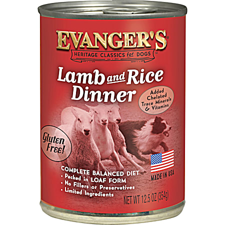 Heritage Classics All Lifestages Lamb & Rice Wet Dog Food, 12.5 oz