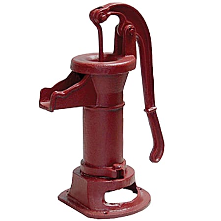 Red Cast Iron Pitcher Hand Pump