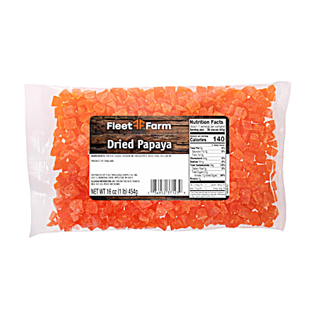 16 oz Dried Papaya