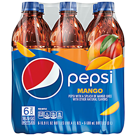 16.90 oz Mango Soda - 6 Pk.