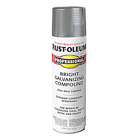 20 oz Bright Gray Professional Galvanizing Compound Spray Paint