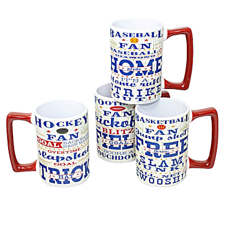 22 oz Sports Lover Mugs - Assorted