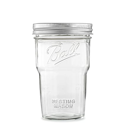16 oz Pint Wide Mouth Nesting Jars - 4 pk
