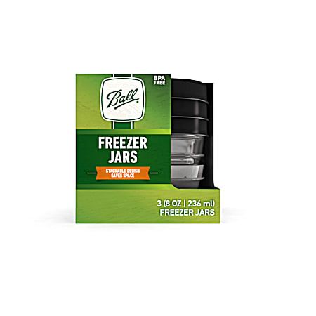 8 oz Half Pint Freezer Jars - 3 pk