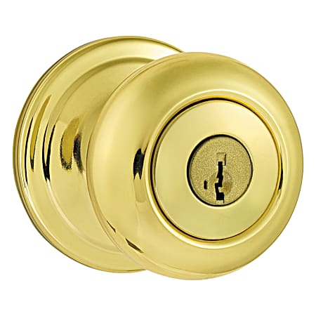 Juno Entry Door Knob - Polished Brass