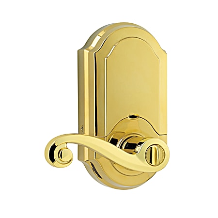 Lido Entry Lever & Deadbolt - Polished Brass