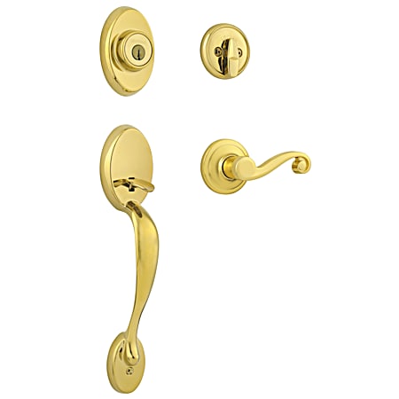 Chelsea Handleset with Lido Lever - Polished Brass