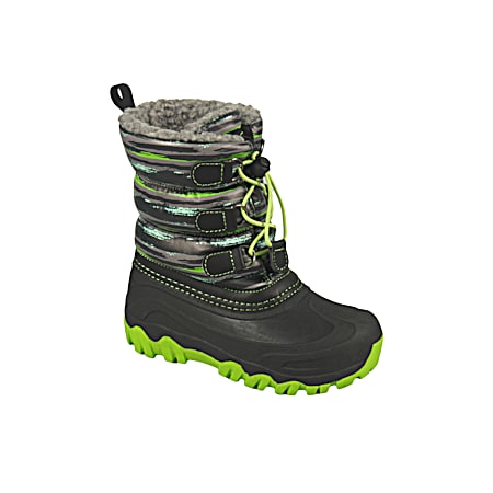 Kids' Grey/Neon Green Andy Winter Boots