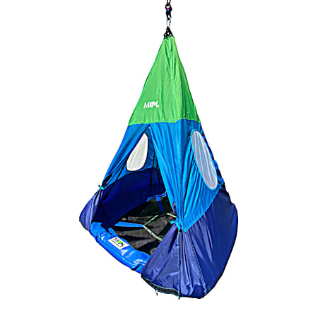 40 in Blue/Green Outdoor Teepee Tent Swing