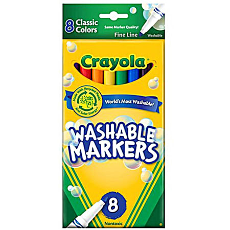 Fine Line Washable Markers - 8 Pk
