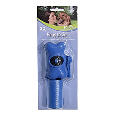 Bags to Go Dispenser & 100% Biodegradable Bag Refill - 30 Ct