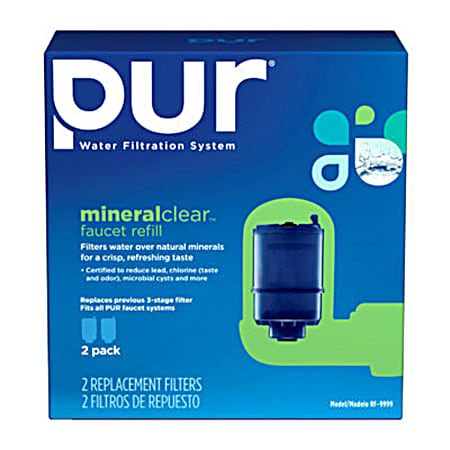 PLUS Mineral Core Faucet Mount Water Filter Replacement - 2 Pk