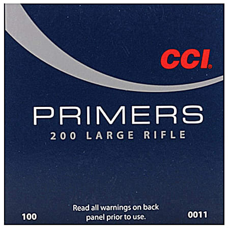 200 STD Large Rifle Primers - 100 Ct