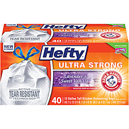 13 Gal. Ultra-Strong Scented Trash Bags - 40 ct
