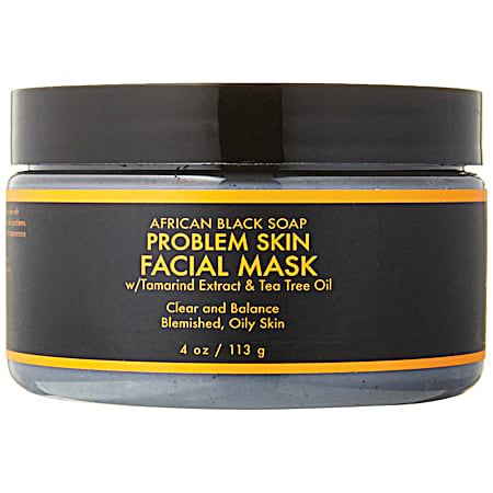 4 oz African Black Soap Problem Skin Facial Mask