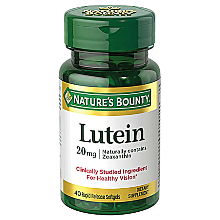 Lutein 20mg Dietary Supplement Softgels - 40 ct