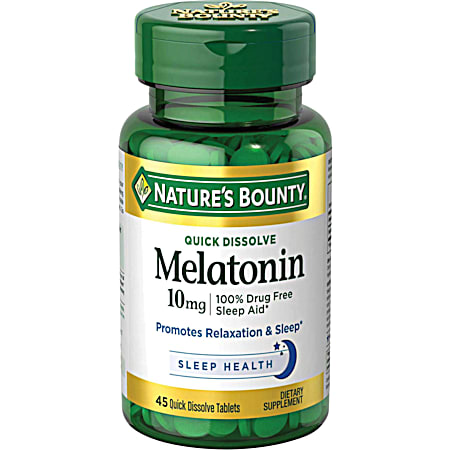 Melatonin 10mg Dietary Supplement Tablets - 45 ct