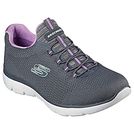 Sport Women's Charcoal/Lavender Summits Slip-On Shoes