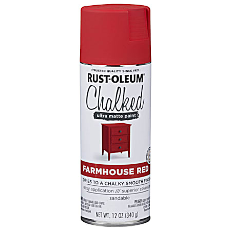 Chalked 12 oz Ultra Matte Farmhouse Red Interior Spray Paint