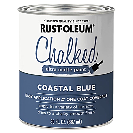 Chalked 30 oz Ultra Matte Coastal Blue Interior Wall Paint