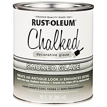 Chalked 30 oz Smoked Glaze Semi-Transparent Decorative Glaze