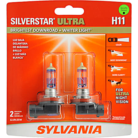 SilverStar Ultra Halogen Headlight Bulb - H11SUBP2
