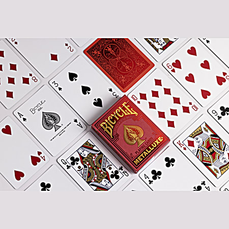Metalluxe Red Playing Cards