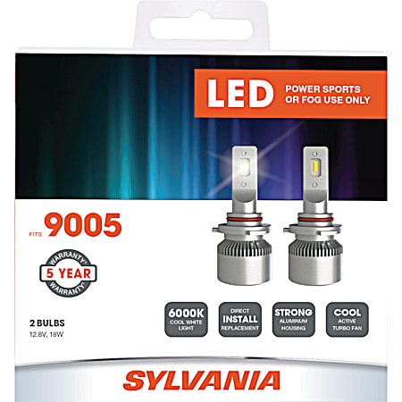 9005 White LED Bulb - 2 Pk