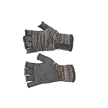 Women's Grey Wool Fingerless Gloves