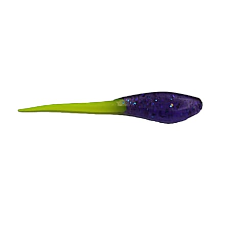 Changeable Violet Chartreuse Tail Baby Pro Shad Bait
