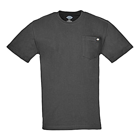 Men's Black Crew Neck Pocket T-Shirt