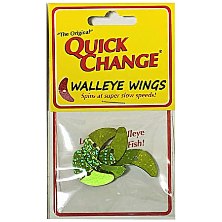 Chartreuse Sparkle Walleye Wings Blade