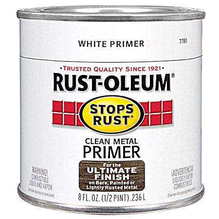 Stops Rust Flat Clean Metal Primer - White