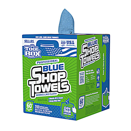 Blue Shop Towels Box