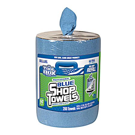 Blue Shop Towels Bucket Refill - 200 Ct