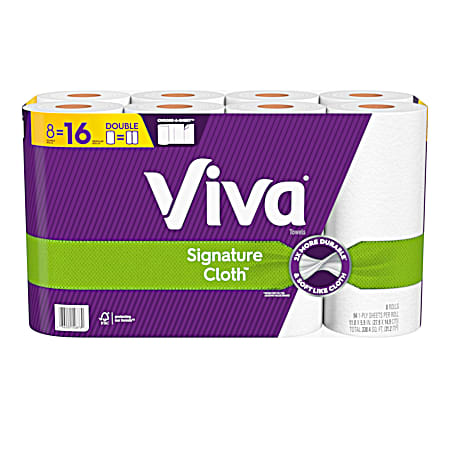 Double Roll Paper Towels - 8 Pk