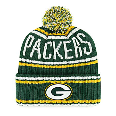 Adult Green Bay Packers Green Knit Pom Top Beanie