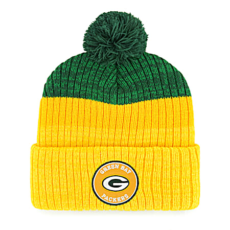 Adult Green Bay Packers Green Knit Pom Top Beanie