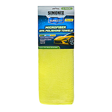 SureShine Microfiber Spa Polishing Towels - 2 Pk