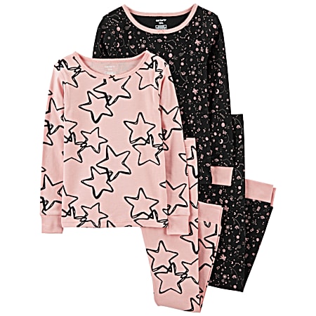 Little Girls' Stars Pajamas - 4 Pc