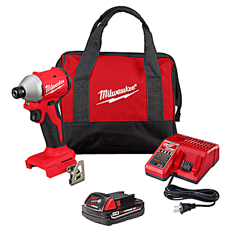 M18 18V 1/4 in Compact Hex Impact Driver Kit