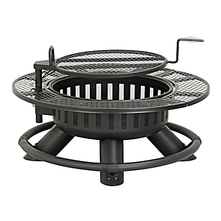 47 in. King Ranch Fire Pit w/ Grill Rectangle Design