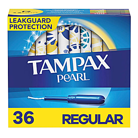 Pearl Regular Unscented Plastic Tampons - 36 Ct